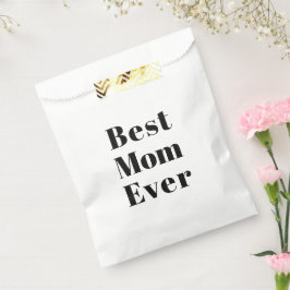 Bolsa De Papel Mejor Mamá siempre blanco negro moda elegante