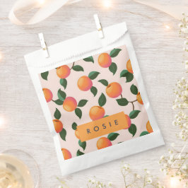 Bolsa De Papel Melocotones personalizados de patrón de durazno