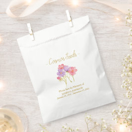 Bolsa De Papel Memorial Cosmos Semilla Funeral
