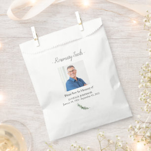 Bolsa De Papel Memorial de la foto Funeral de Rosemary Seed