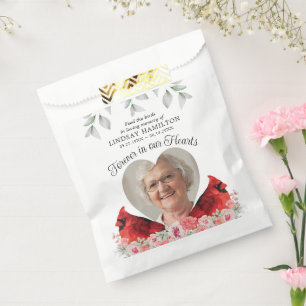 Bolsa De Papel Memorial Funeral de fotos del cardenal de semillas