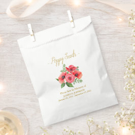 Bolsa De Papel Memorial Poppy Seed Funeral 