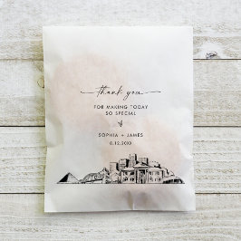 Bolsa De Papel Memphis Skyline Boda Gracias Bags Favor