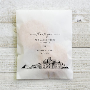 Bolsa De Papel Memphis Skyline Boda Gracias Bags Favor