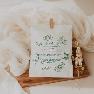 Bolsa De Papel Menú Boda manuscrito Dolce Vita