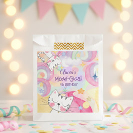 Bolsa De Papel Meow-gical cumpleaños Favor Bag