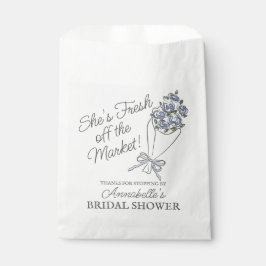 Bolsa De Papel Mercado de Flores Azules, Lluvia de Flores Frescas