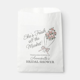 Bolsa De Papel Mercado de flores rosadas Ducha de novia floral fr