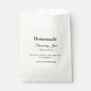 Bolsa De Papel Mermelada casera de fresa hecha con amor añadir te