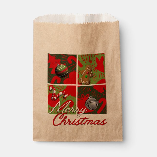 Bolsa De Papel Merry Christmas Favor Bag (Anverso)