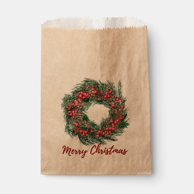 Bolsa De Papel Merry Christmas Favor Bag (Anverso)