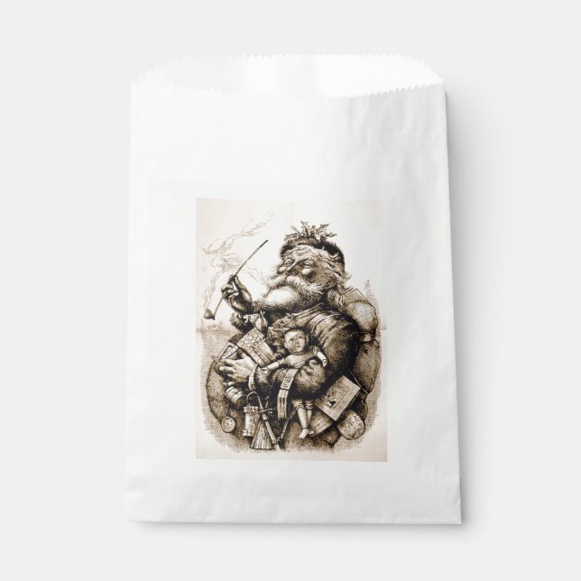 Bolsa De Papel Merry Old Santa Claus (Anverso)