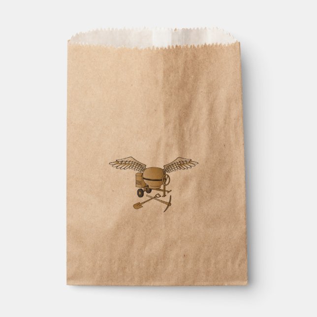 Bolsa De Papel Mezclador de hormigón beige (Anverso)