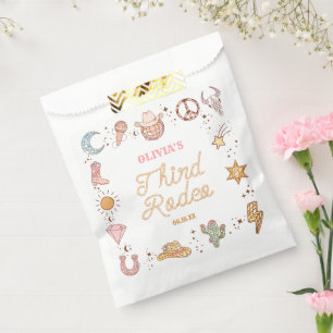 Bolsa De Papel Mi tercera Fiesta de rodeo disco Cowgirl tercer cu