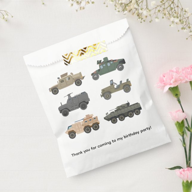 Bolsa De Papel Military Tanks Favor Bags (Sellado)