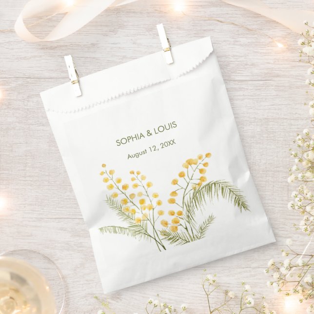 Bolsa De Papel Mimosa flor boda romántico (Cortado)