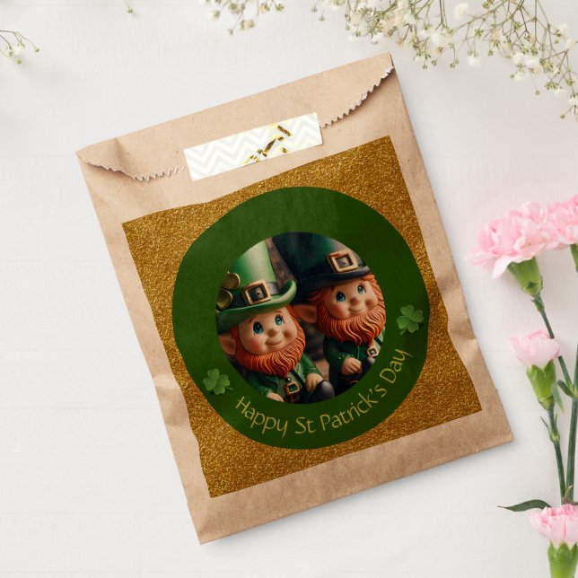 Bolsa De Papel Miniatura Leprechaun St Patrick's Day FB (Sellado)