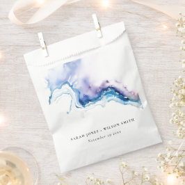 Bolsa De Papel Minimal Coastal Sea Beach Watercolor Wedding