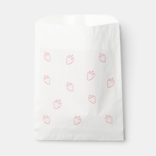 Bolsa De Papel Minimalismo de Fresa (Anverso)