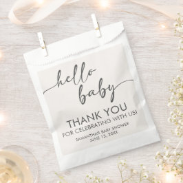 Bolsa De Papel Minimalist Hello Baby Baby Shower