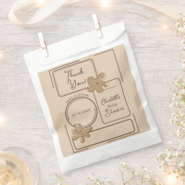 Bolsa De Papel Minimalist Style Flower Notes Baby Shower