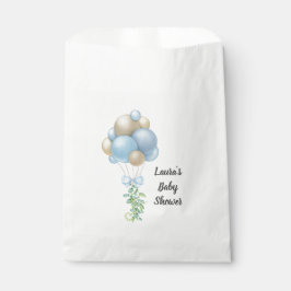 Bolsa De Papel Minimalista Blue Balloons Boy Baby Shower