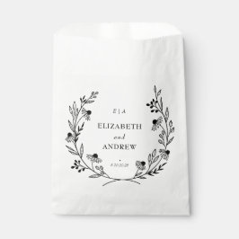 Bolsa De Papel Minimalista Flor Silvestre | Corona Boda