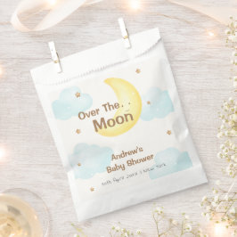 Bolsa De Papel Minimalista por el Baby Shower lunar