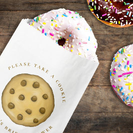 Bolsa De Papel Minimalista Por Favor Tome Una Galleta Despedida d