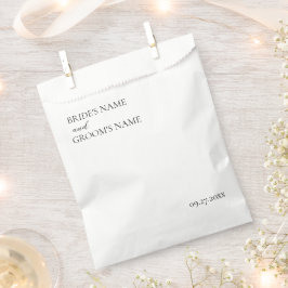 Bolsa De Papel Minimalista tarjeta Boda simple y moderna