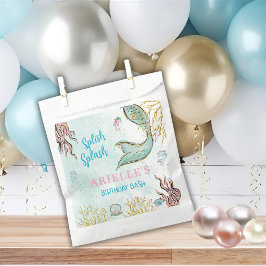 Bolsa De Papel Mint Glitter Mermaid tail under the sea 