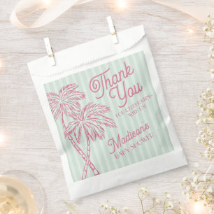 Bolsa De Papel Mint Palm Spring Pastel Beach Baby Shower Cookie