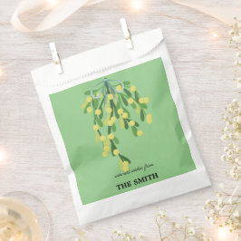 Bolsa De Papel Mistletoe verde pastel