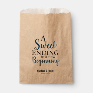 Bolsa De Papel Moda dulce final nuevo Boda azul de la Marina de C