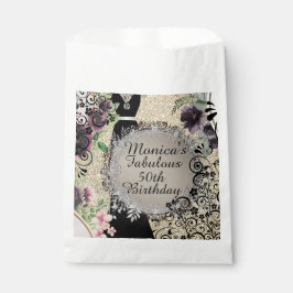 Bolsa De Papel Moda Elegante Fabuloso 50 cumpleaños personalizado