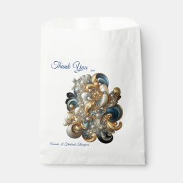 Bolsa De Papel Moda Elegante Swirls en oro, plata, azul, amarillo