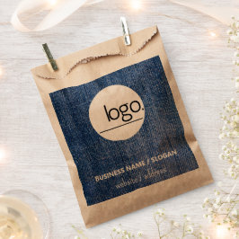 BOLSA DE PAPEL MODA ESENCIAL DENIM BLUE BUSINESS AGREGAR LOGO PRO