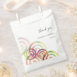 Bolsa De Papel Moda Espirales Arcoiris Personalizadas