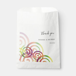 Bolsa De Papel Moda Espirales Arcoiris Personalizadas