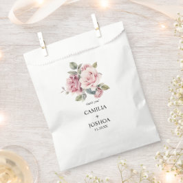 Bolsa De Papel Moda moderna Elegante Boda rosa romántico romántic