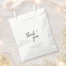 Bolsa De Papel Moda moderna Gracias Guión Boda Minimalista