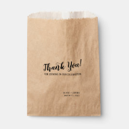 Bolsa De Papel Moda Moderna Simple Gracias Tratamiento Boda Scrip