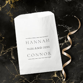 Bolsa De Papel Moda moderna Tipografía en blanco y negro