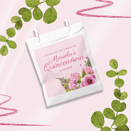 Bolsa De Papel Moda Poppies rosa suave texturizado de color rosa