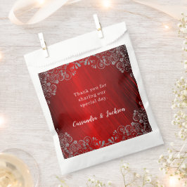Bolsa De Papel Moda Ruby Red 40th Boda Aniversario Gracias