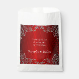 Bolsa De Papel Moda Ruby Red 40th Boda Aniversario Gracias