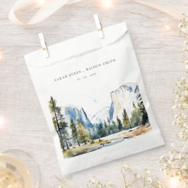 Bolsa De Papel Moda Yosemite Parque Nacional CA Boda acuarela