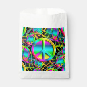 Bolsa De Papel Modelo inconsútil de la PAZ colorida + sus ideas