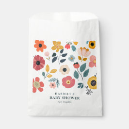 Bolsa De Papel Modern Floral Baby Shower