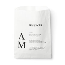 Modern Fun Facts Bold Black Initials Boda